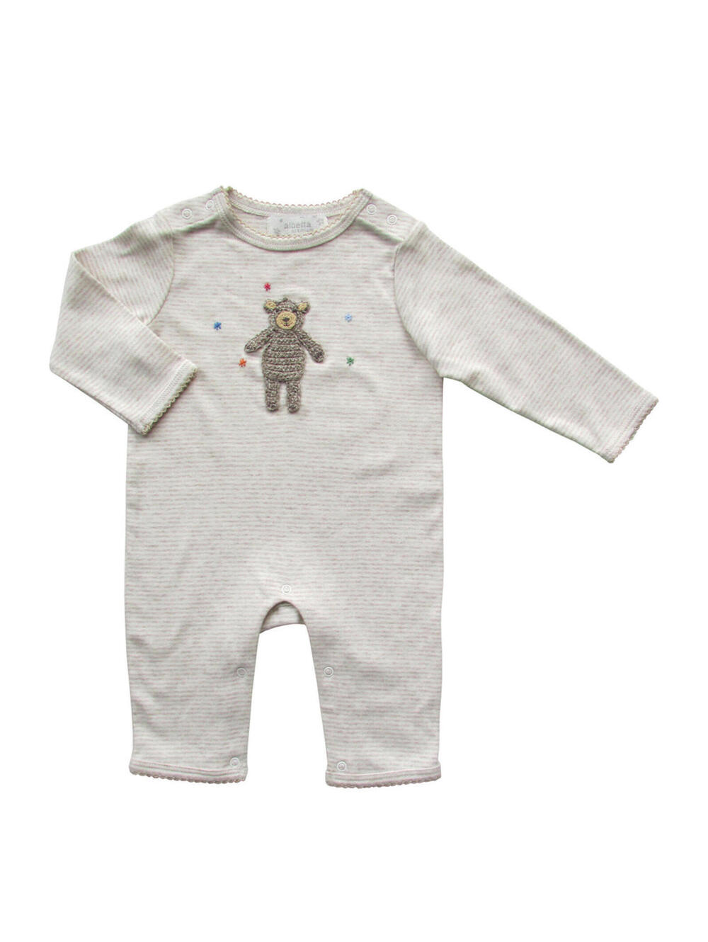 ALBETTA | Premium Cotton Crochet Bear One Piece NWOT 3-6 Months